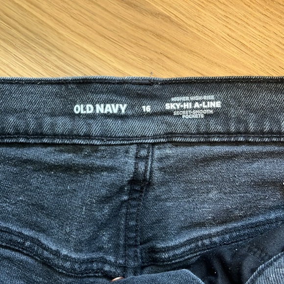 Black denim shorts - Picture 2 of 6